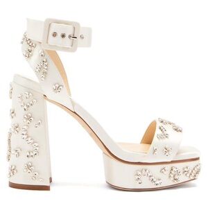 Jimmy Choo Jax satin platform heel